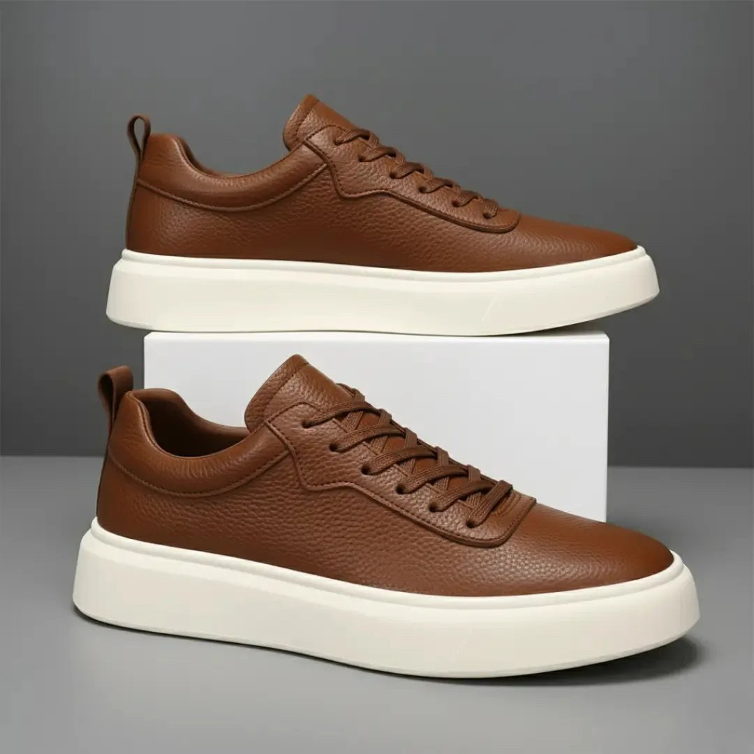 Sterling Classic Leather Trainers + Free Premium Insole