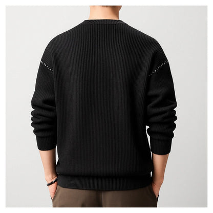 Refined UrbanEase Knit Crew Sweater – Effortless Warmth & Modern Simplicity