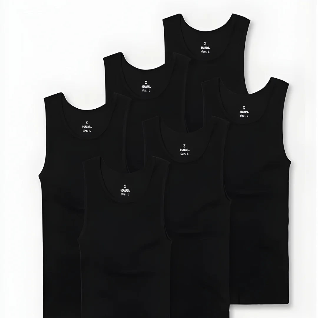 Premium Ultra-Soft Cotton Fitted Vest Top 3-Pack Bundle
