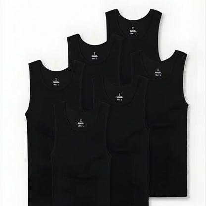 Premium Ultra-Soft Cotton Fitted Vest Top 3-Pack Bundle