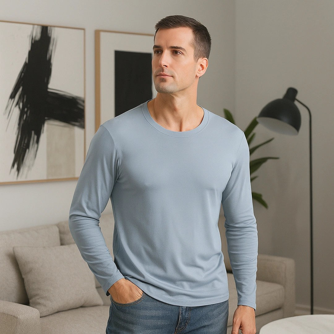 Men’s Premium Lenzing Modal Long Sleeve Tee – Comfort, Style & Lightness in Every Touch