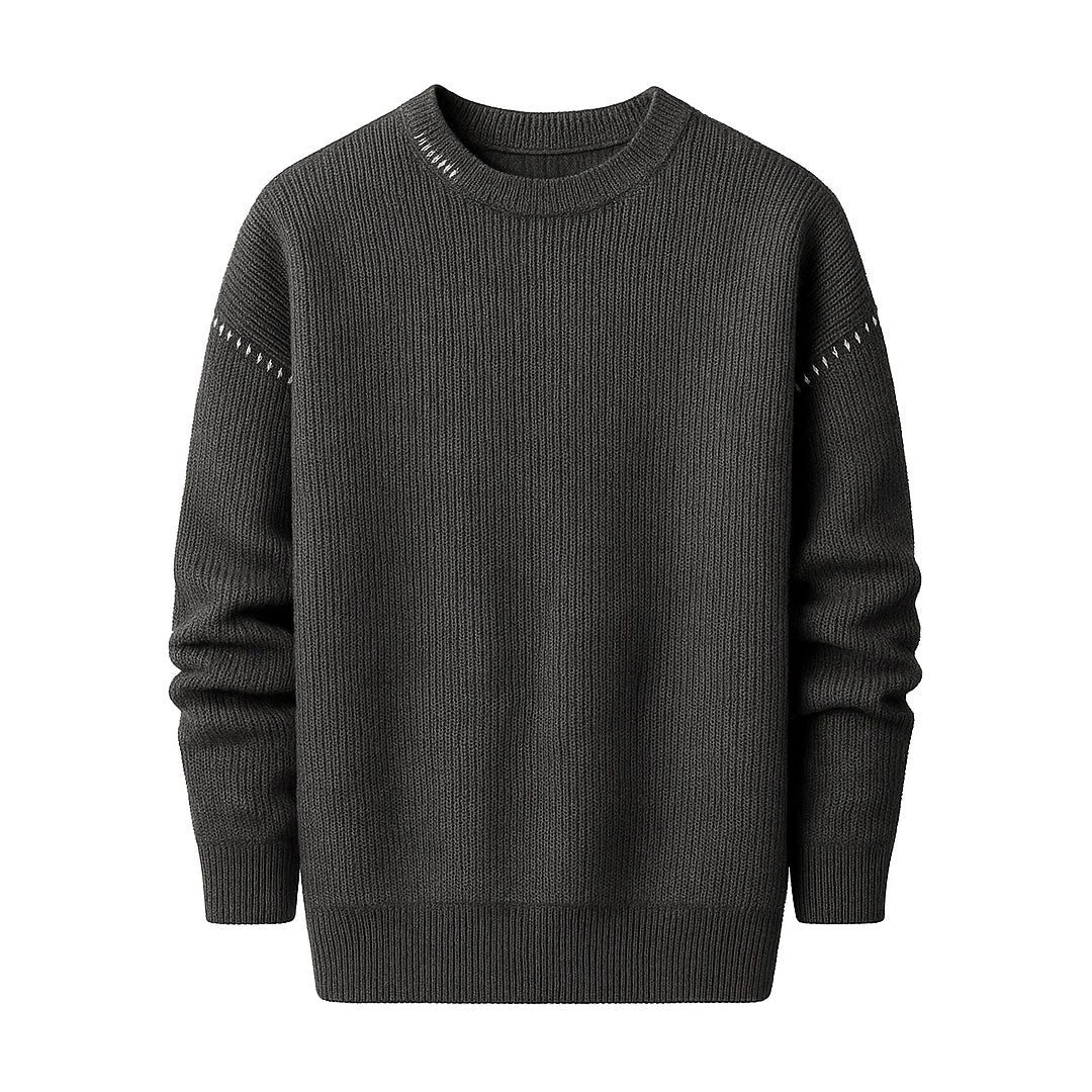 Refined UrbanEase Knit Crew Sweater – Effortless Warmth & Modern Simplicity
