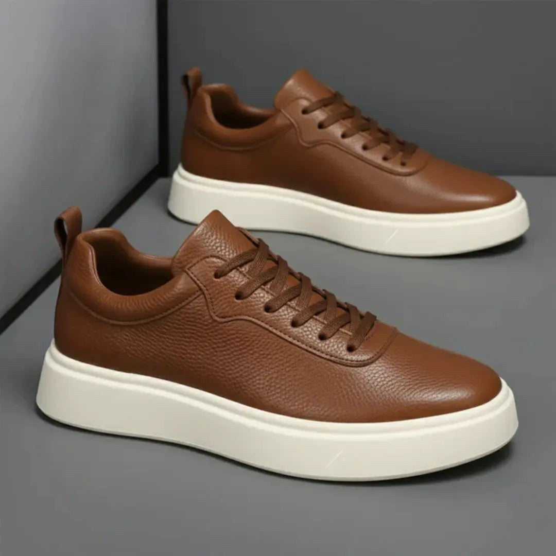 Sterling Classic Leather Trainers + Free Premium Insole