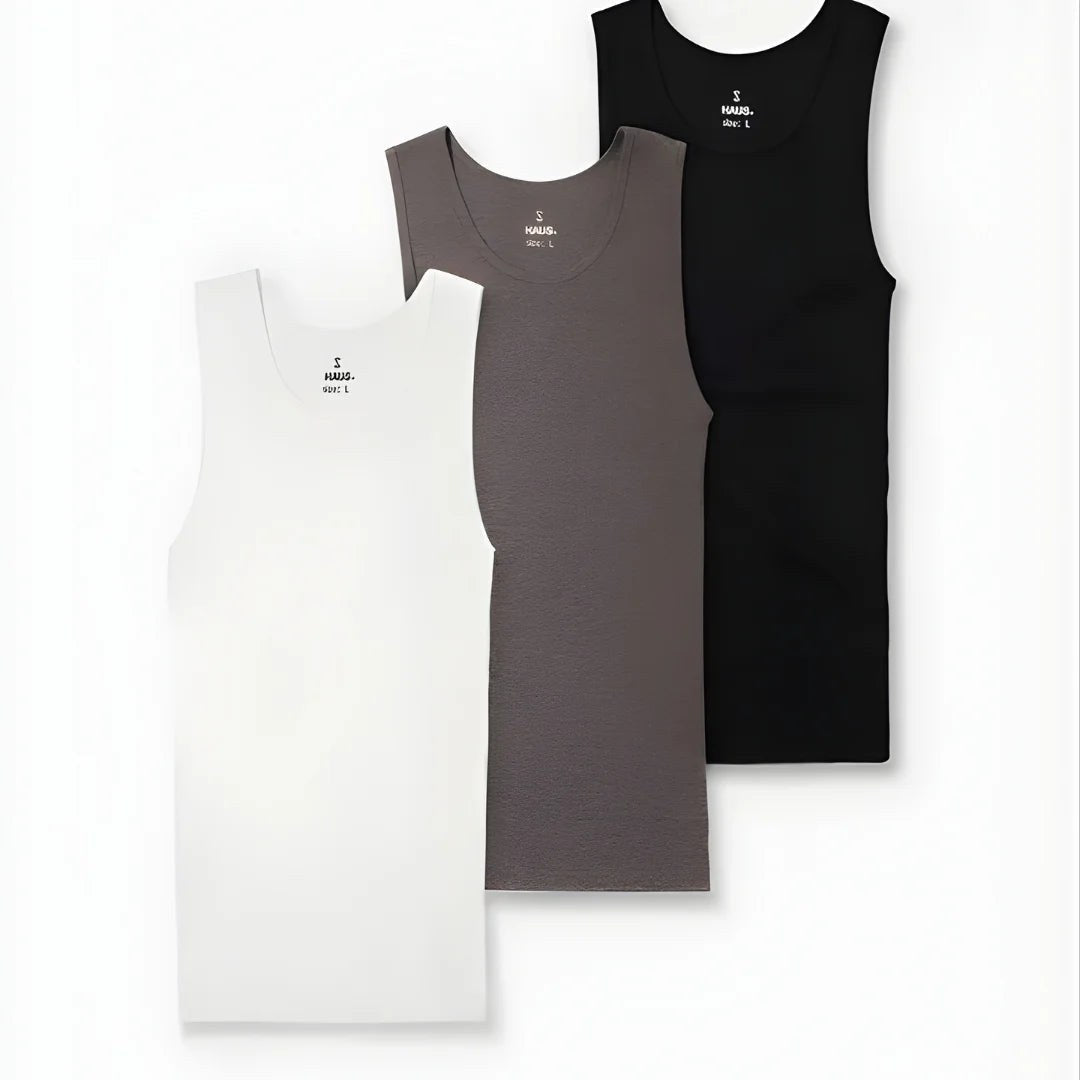 Premium Ultra-Soft Cotton Fitted Vest Top 3-Pack Bundle