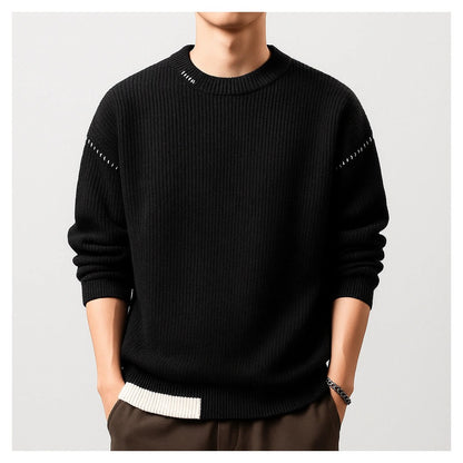Refined UrbanEase Knit Crew Sweater – Effortless Warmth & Modern Simplicity