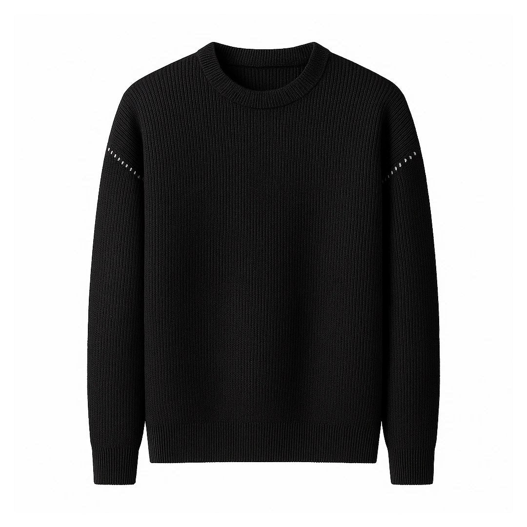 Refined UrbanEase Knit Crew Sweater – Effortless Warmth & Modern Simplicity