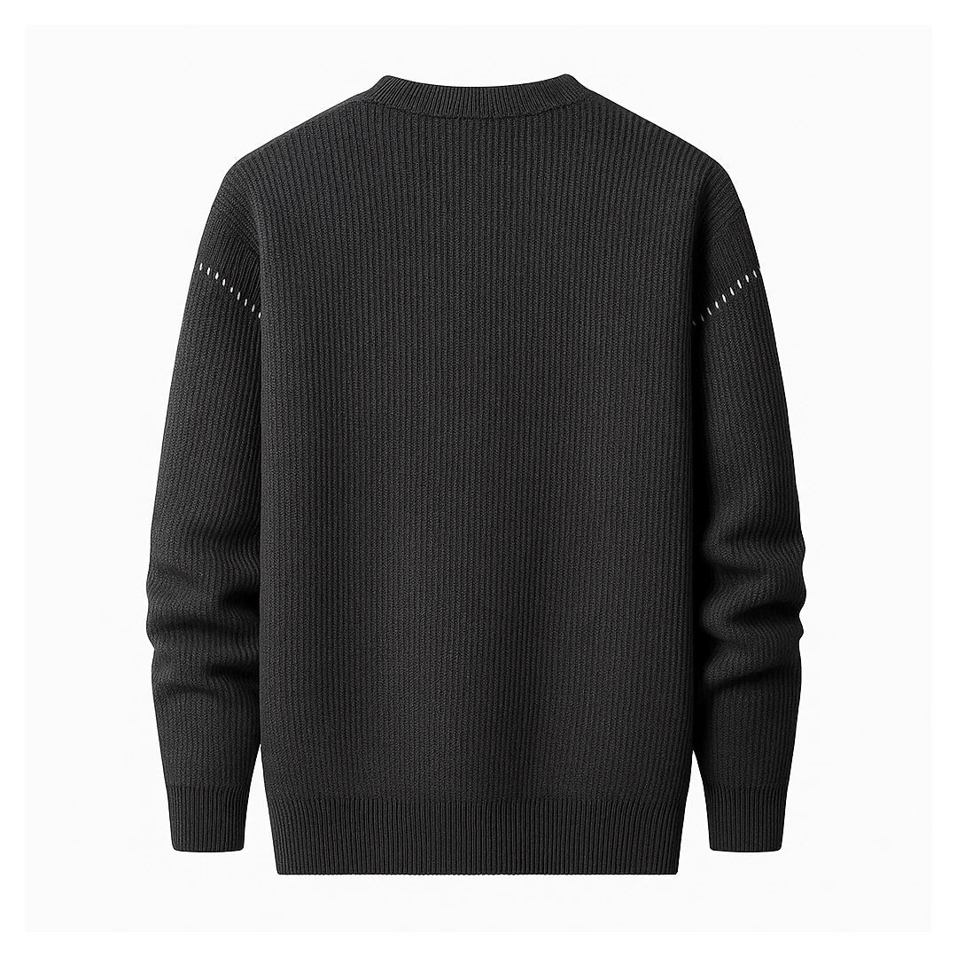 Refined UrbanEase Knit Crew Sweater – Effortless Warmth & Modern Simplicity