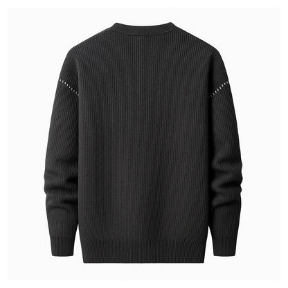 Refined UrbanEase Knit Crew Sweater – Effortless Warmth & Modern Simplicity