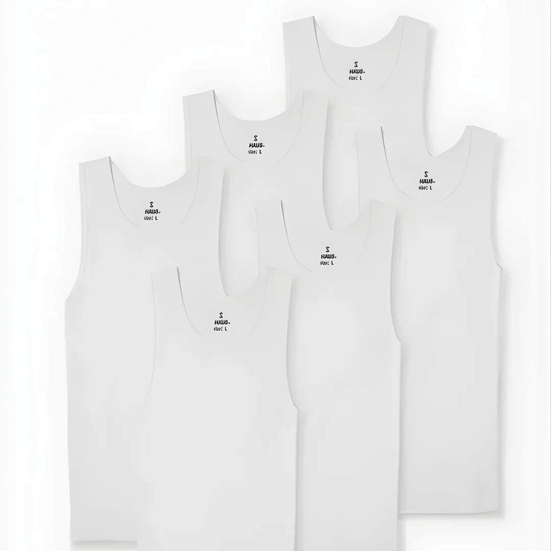 Premium Ultra-Soft Cotton Fitted Vest Top 3-Pack Bundle