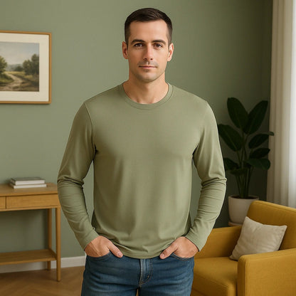 Men’s Premium Lenzing Modal Long Sleeve Tee – Comfort, Style & Lightness in Every Touch
