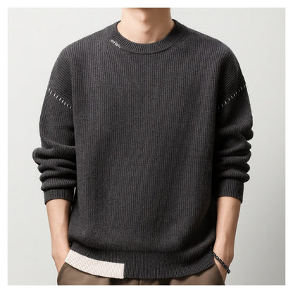 Refined UrbanEase Knit Crew Sweater – Effortless Warmth & Modern Simplicity