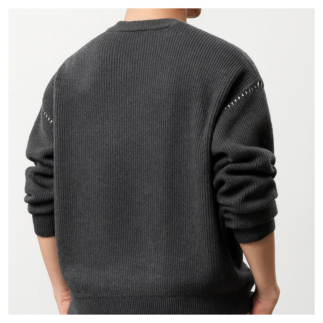 Refined UrbanEase Knit Crew Sweater – Effortless Warmth & Modern Simplicity