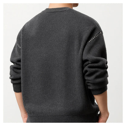 Refined UrbanEase Knit Crew Sweater – Effortless Warmth & Modern Simplicity