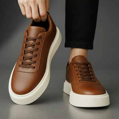 Sterling Classic Leather Trainers + Free Premium Insole