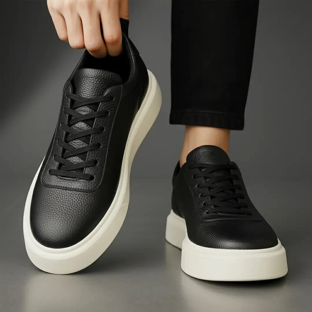 Sterling Classic Leather Trainers + Free Premium Insole
